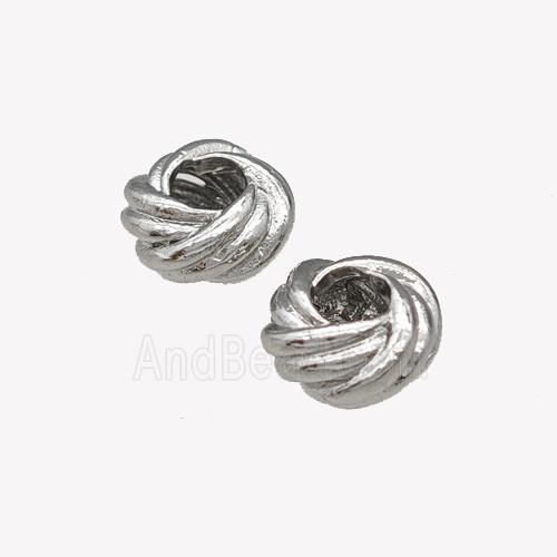 Copper Rondelle Beads Large Hole Platinum Plated