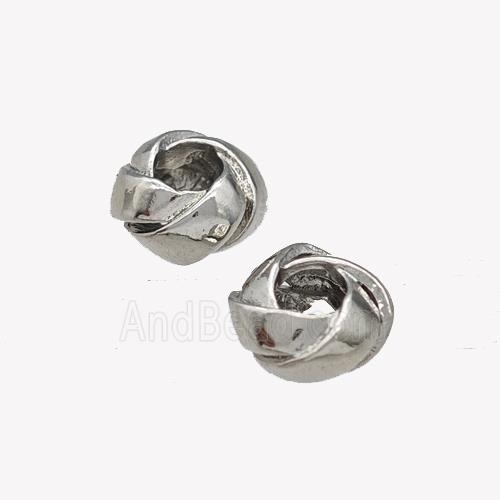 Copper Rondelle Beads Large Hole Platinum Plated
