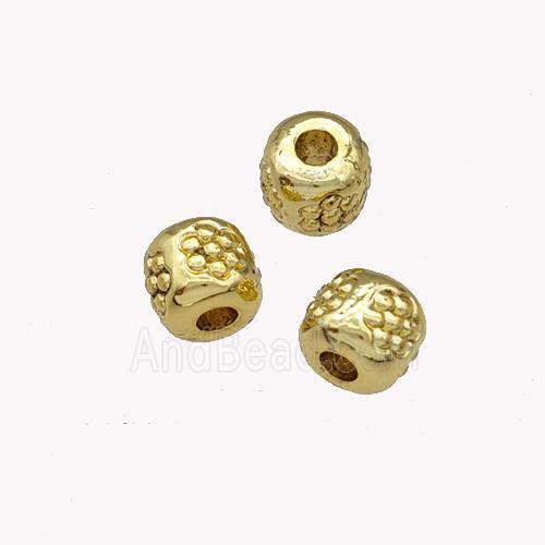 Copper Round Beads Gold Plated