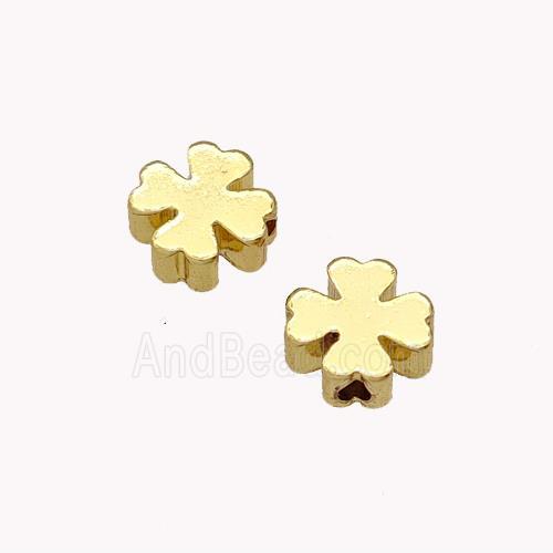 Copper Clover Beads Gold Plated