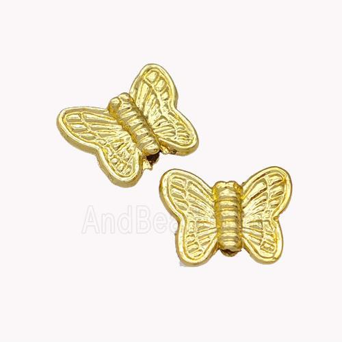 Copper Butterfly Beads Gold Plated
