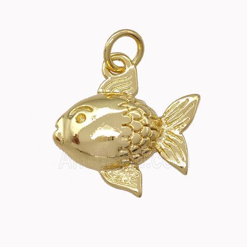 Copper Fish Pendant Gold Plated