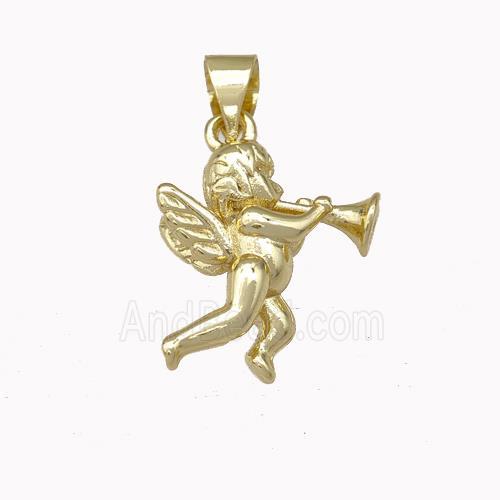 Copper Angel Pendant Gold Plated