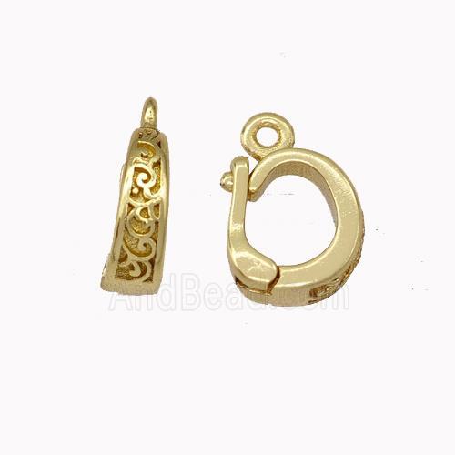 Copper Clasp Bail Gold Plated