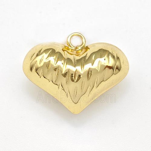 Copper Heart Pendant Hollow Gold Plated