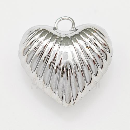 Copper Heart Pendant Hollow Platinum Plated