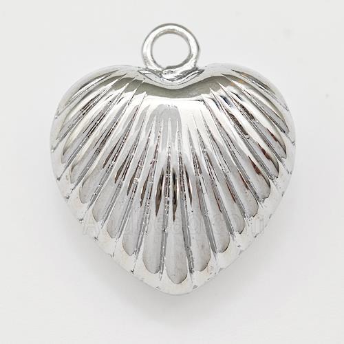 Copper Heart Pendant Hollow Platinum Plated