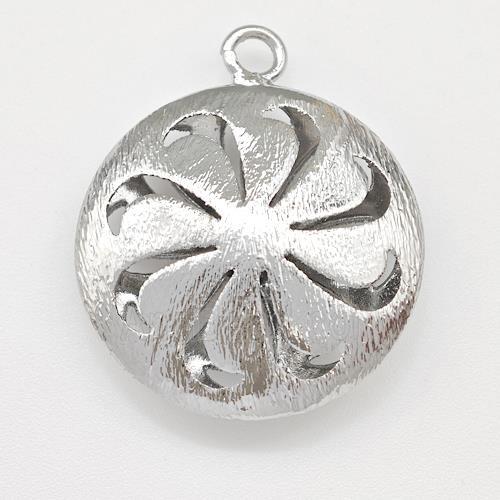 Hot Wheels Charms Copper Coin Pendant Brushed Platinum Plated
