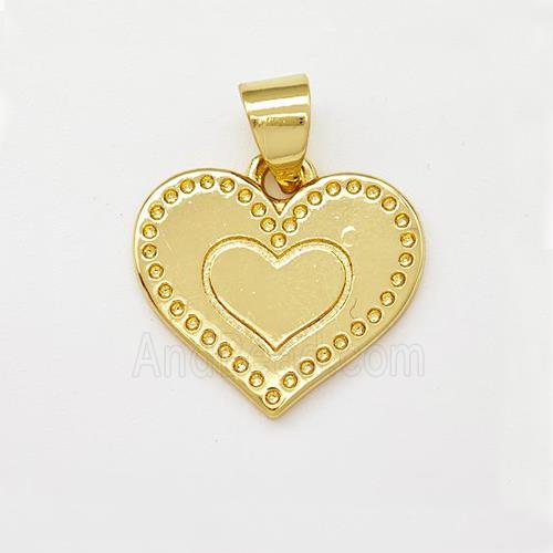 Copper Heart Pendant Gold Plated