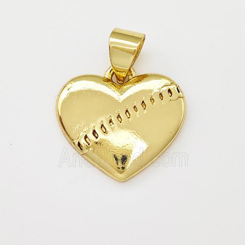 Copper Heart Pendant Gold Plated