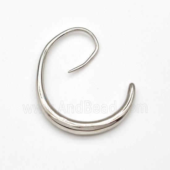 Copper Hook Earrings Platinum Plated