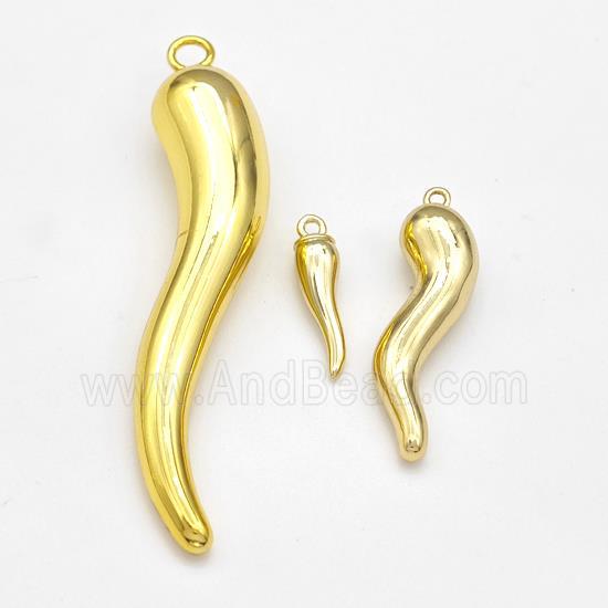 Copper Chili Charms Pendant Pepper Gold Plated