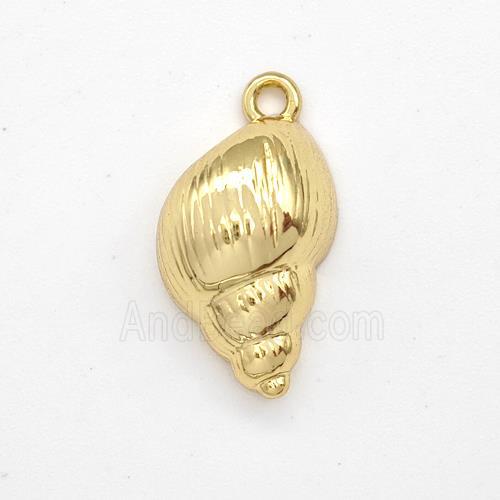 Conch Shell Charms Copper Pendant Gold Plated