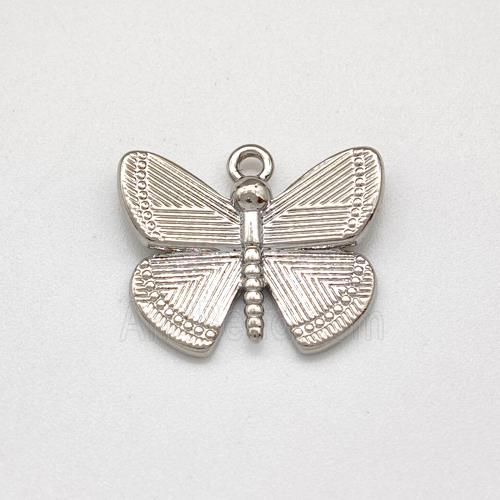 Copper Butterfly Pendant Platinum Plated