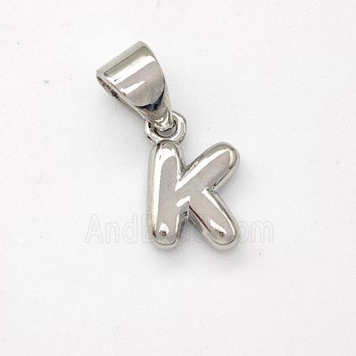 Copper Letter-L Pendant Platinum Plated