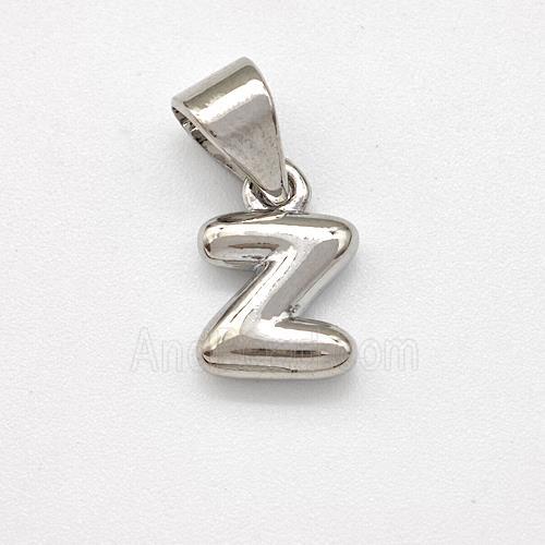 Copper Letter-Z Pendant Platinum Plated