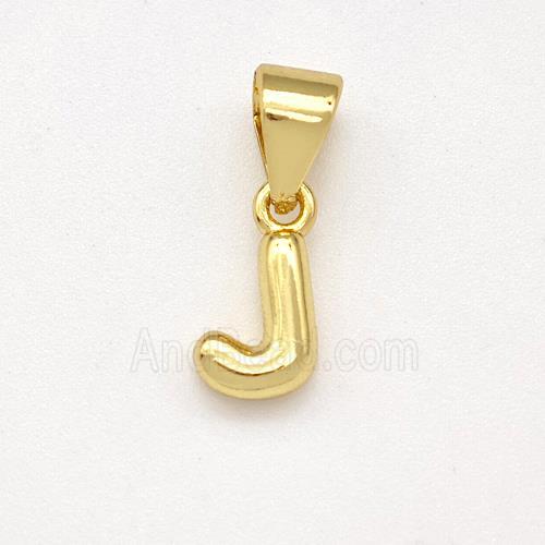 Copper Letter-J Pendant Gold Plated