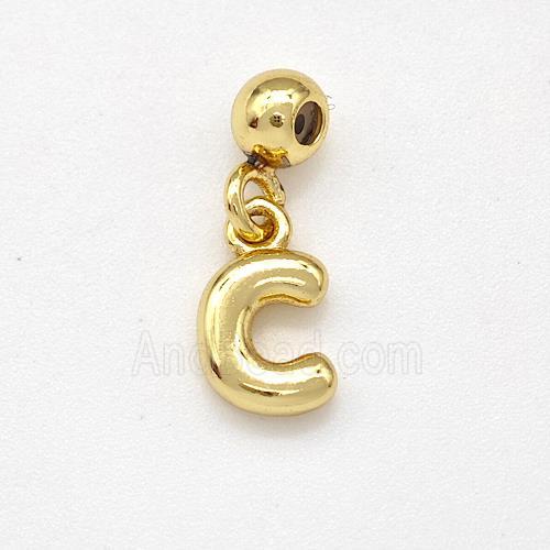 Copper Letter-C Pendant Gold Plated