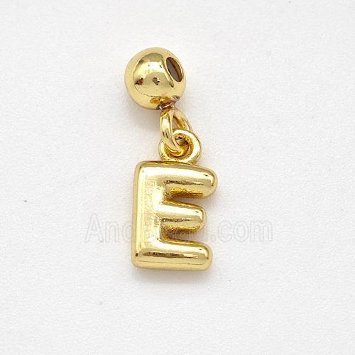 Copper Letter-E Pendant Gold Plated