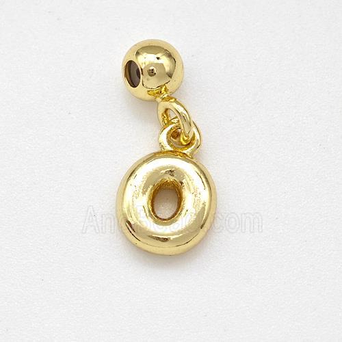 Copper Letter-O Pendant Gold Plated