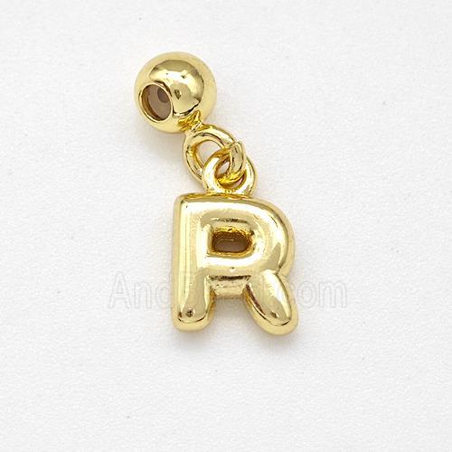 Copper Letter-R Pendant Gold Plated