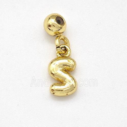 Copper Letter-S Pendant Gold Plated