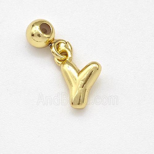 Copper Letter-Y Pendant Gold Plated