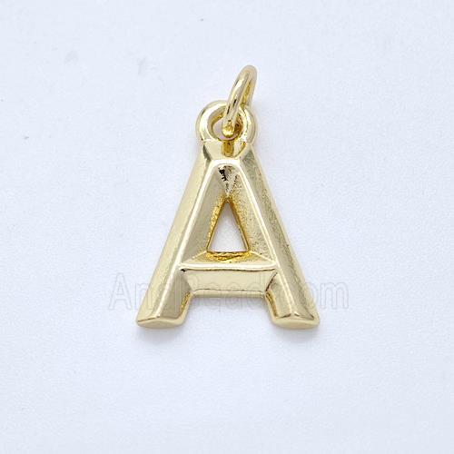Copper Letter-A Pendant Gold Plated