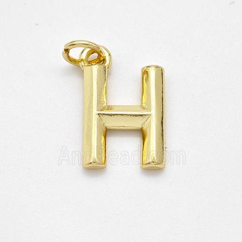 Copper Letter-H Pendant Gold Plated