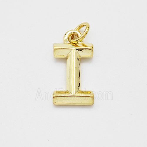 Copper Letter-I Pendant Gold Plated