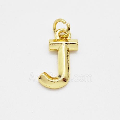 Copper Letter-J Pendant Gold Plated