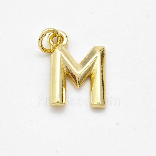 Copper Letter-M Pendant Gold Plated