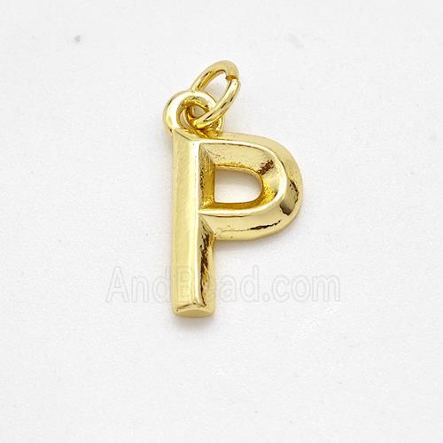 Copper Letter-P Pendant Gold Plated