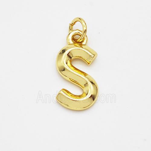 Copper Letter-S Pendant Gold Plated