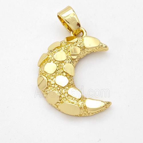 Copper Moon Pendant Nugget Gold Plated