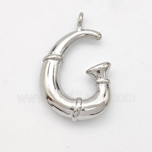 Copper Letter-G Pendant Platinum Plated