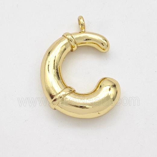 Copper Letter-C Pendant Gold Plated