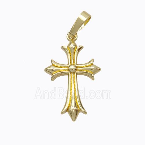 Copper Cross Pendant Gold Plated
