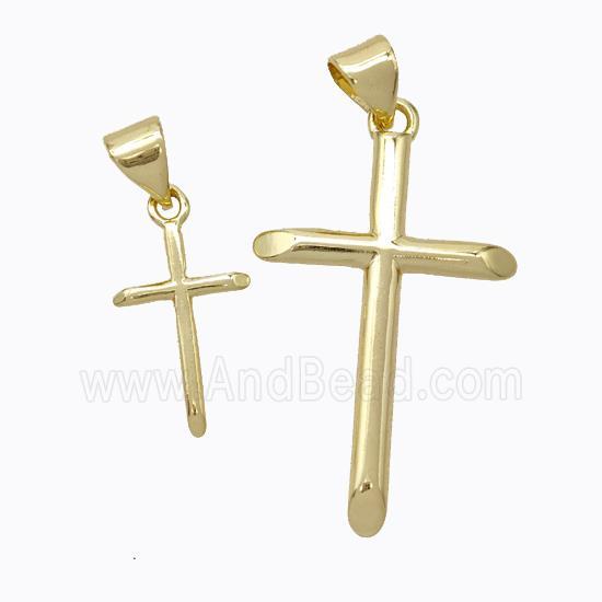 Copper Cross Pendant Gold Plated