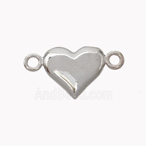 Copper Heart Connector Platinum Plated