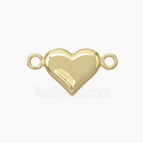 Copper Heart Connector Gold Plated
