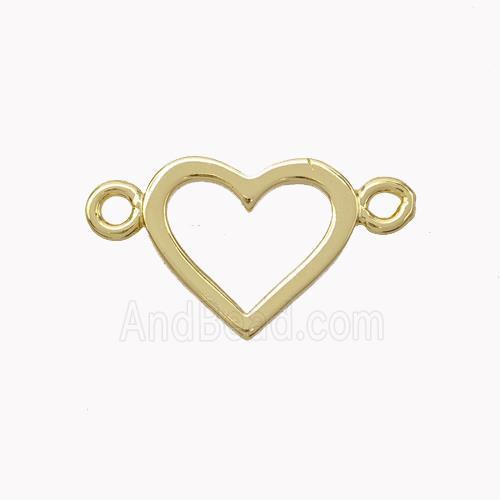 Copper Heart Connector Gold Plated