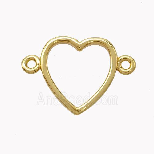 Copper Heart Connector Gold Plated
