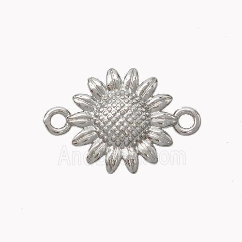 Copper Sunflower Connector Platinum Plated
