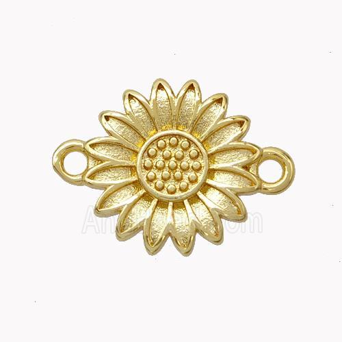 Copper Sunflower Connector Gold Plated