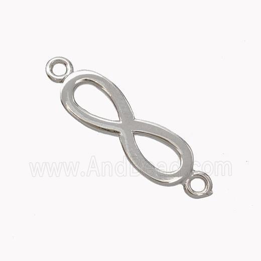 Copper Infinity Connector Platinum Plated