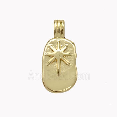 Copper Star Pendant Gold Plated