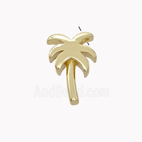 Copper Coconut-Tree Pendant Gold Plated