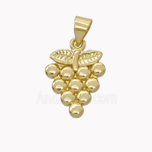 Copper Grape Pendant Gold Plated