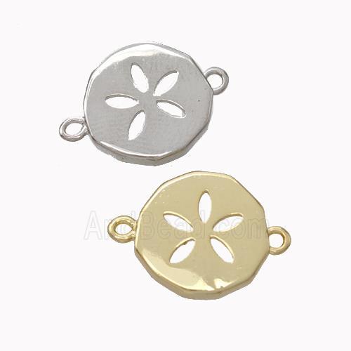 Copper Flower Connector Circle Mixed